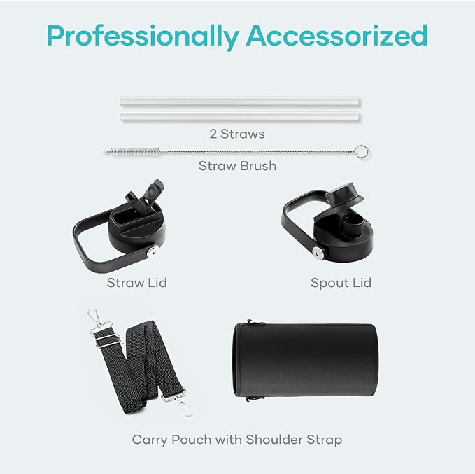 BUZIO 32oz Insulated Water Bottle, Triple Wall Vacuum Stainless Steel Water - Image 6