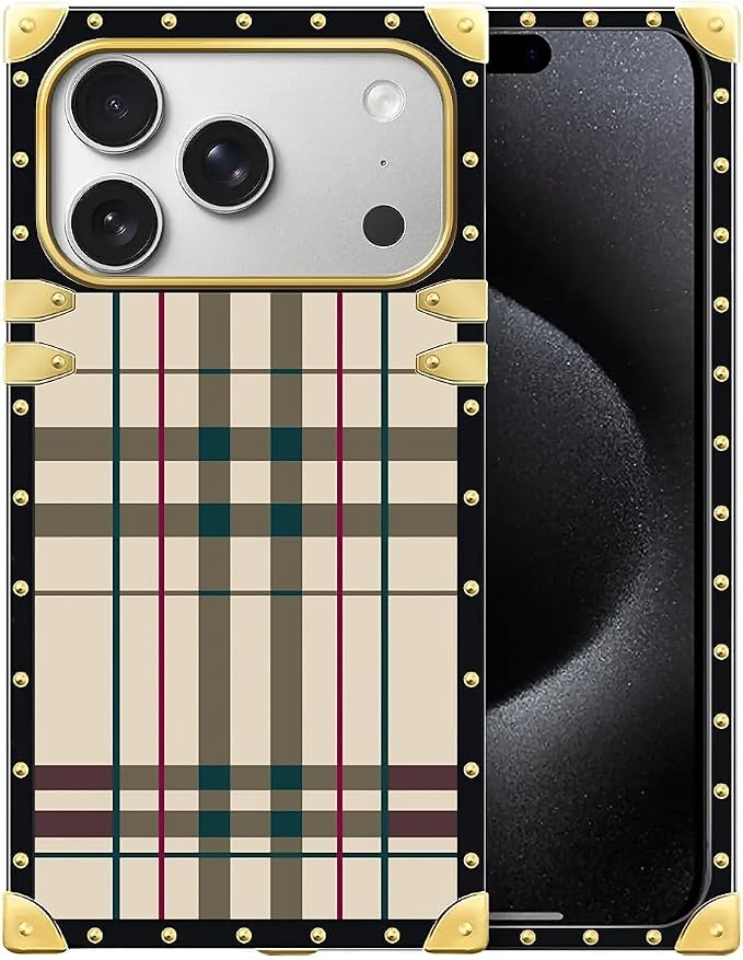 for iPhone 17 Pro Case Luxury Golden Decoration by Unknown