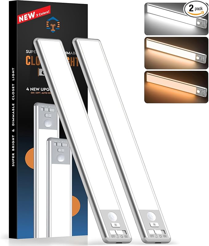Reoshine Motion Sensor Light Indoor, 80 LED Under Cabinet Lighting Battery by ReoshineGreatLightYouNeed