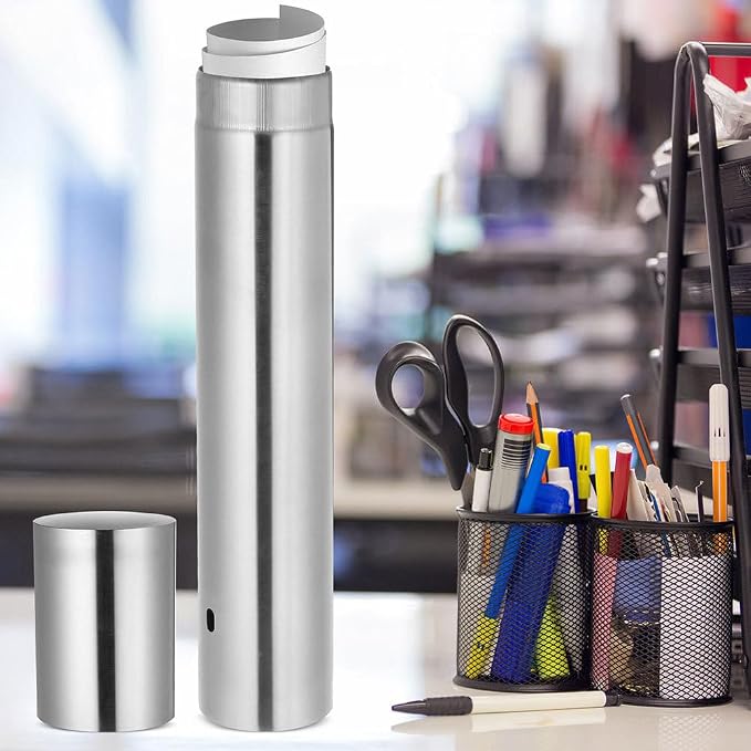 DOITOOL Stainless Steel Cylinder Box 11.8 Inch Document Storage Tube - Image 6