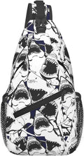 Shark Sling Bag For Women Men Fashion Backpack Crossbody Shoulder Bag Sling by Unknown