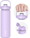 TOURIT 24 oz Insulated Water Bottle, Stainless Steel Sports Water Bottles by TOURIT