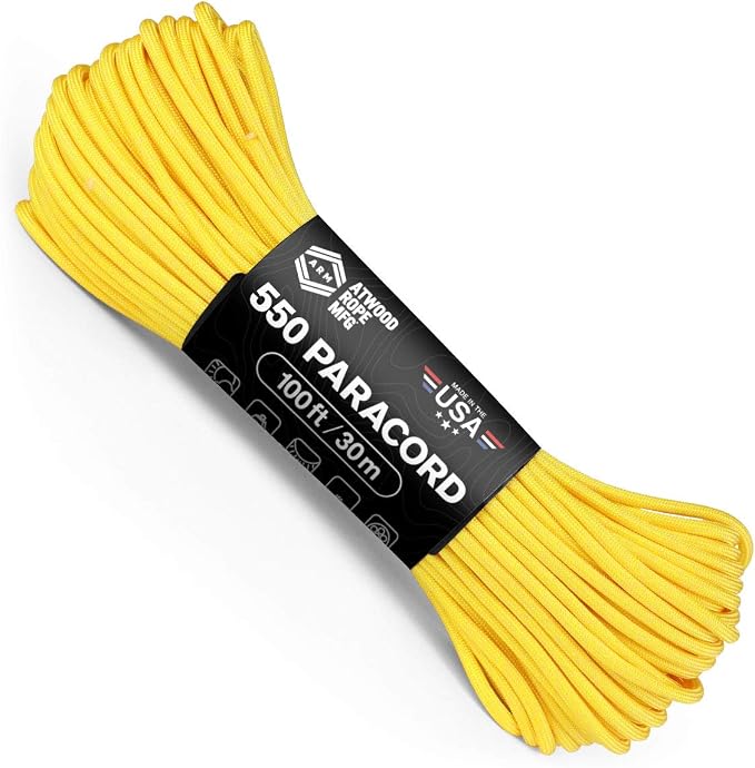Atwood Rope MFG 550 Paracord 100 Feet 7-Strand Core Nylon Parachute Cord by AtwoodRopeMFG