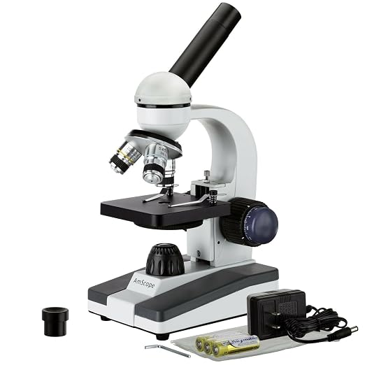 AmScope M150C / M150C-I 40X-1000X All-Metal Optical Glass Lenses Cordless LED - Image 9