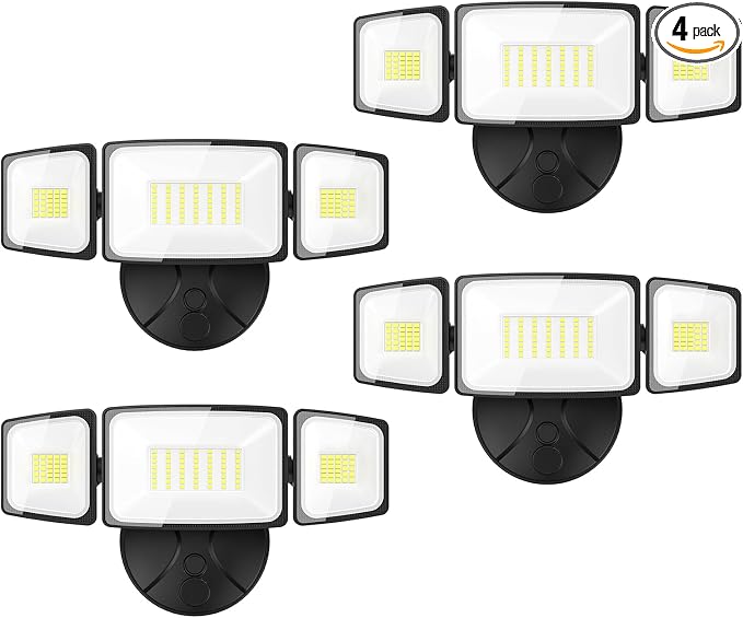 Onforu 75W Flood Lights Outdoor, 4 Packs 7000LM Super Bright Security Lights by Onforu