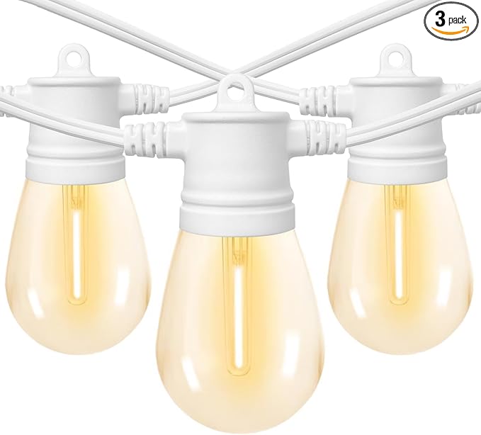SUNTHIN Outdoor String Lights White, 3 * 50FT White Patio Lights by SUNTHIN