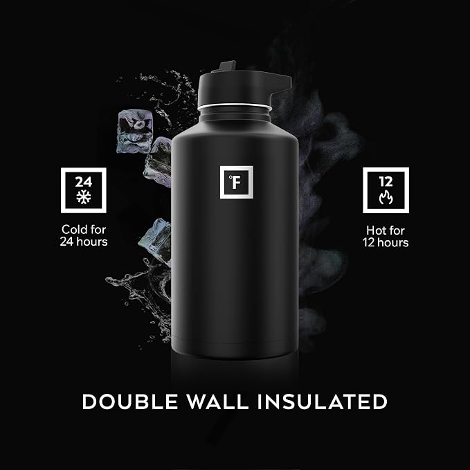 IRON °FLASK Camping & Hiking Hydration Flask - 64 oz Fire Red - Image 4