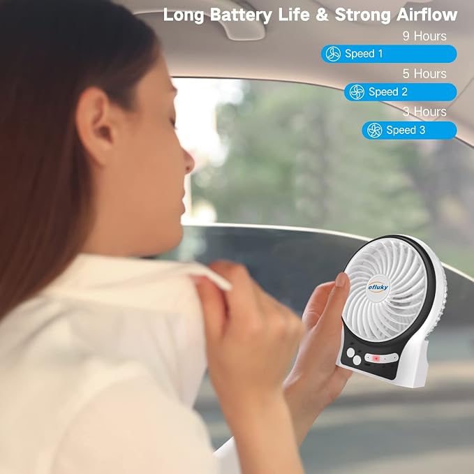 efluky 3-Speed Mini Desk Fan - Image 3