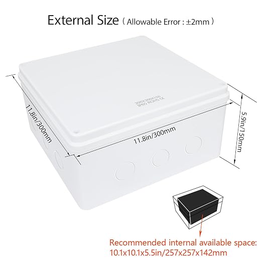 LeMotech Junction Box, Electrical Box IP65 Water Resistant Dustproof ABS - Image 2