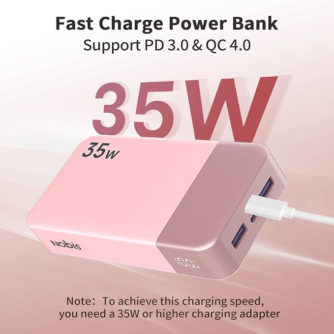 NOBIS Portable Charger, 20000mAh Power Bank, 35W Power Bank Fast Charging - Image 2