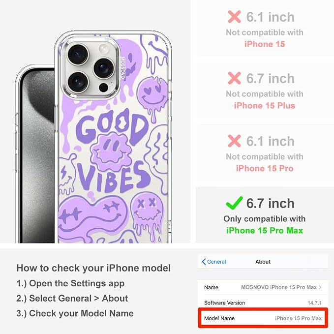 MOSNOVO Case for iPhone 15 Pro Max - Image 2