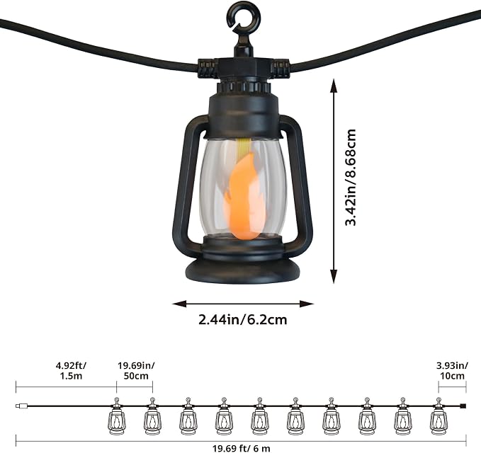 Solar Outdoor String Lights 19FT Waterproof Patio Lights - Image 4