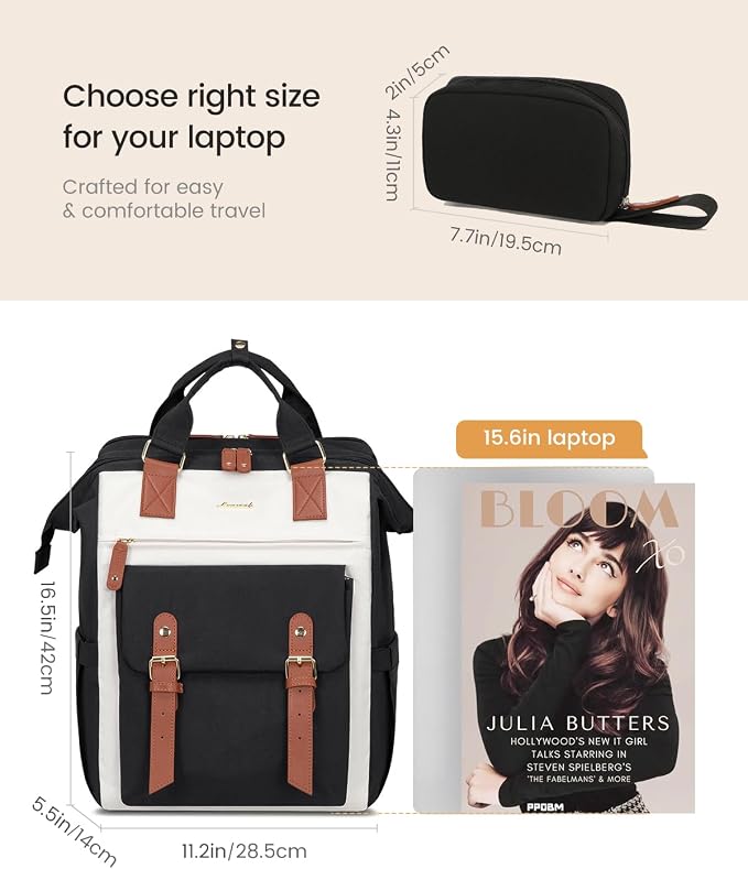 LOVEVOOK Laptop Backpack For Women, Teacher Work Computer Backpack - Image 7