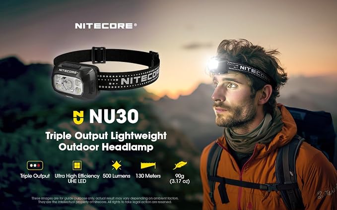 Nitecore NU30 500 Lumen LED Rechargeable Headlamp - Image 5
