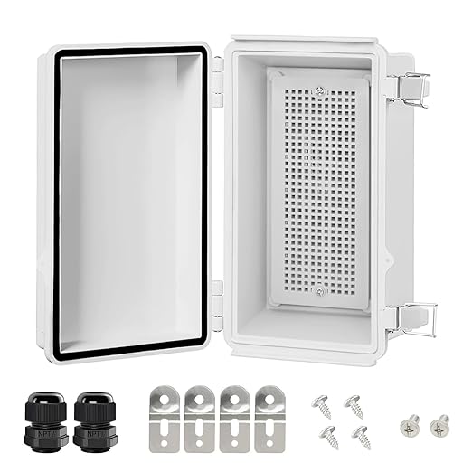 LeMotech Electrical Box, IP67 Waterproof Hinged Cover Stainless Steel Latch by LeMotech
