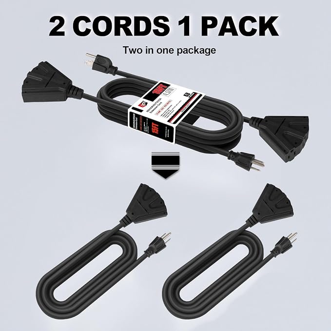 EP 2 Pack 15 Ft Outdoor Extension Cord - Image 3