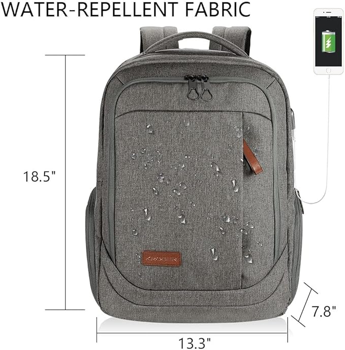 KROSER Laptop Backpack Large Computer Backpack Fits up to 17.3 Inch Laptop - Image 3