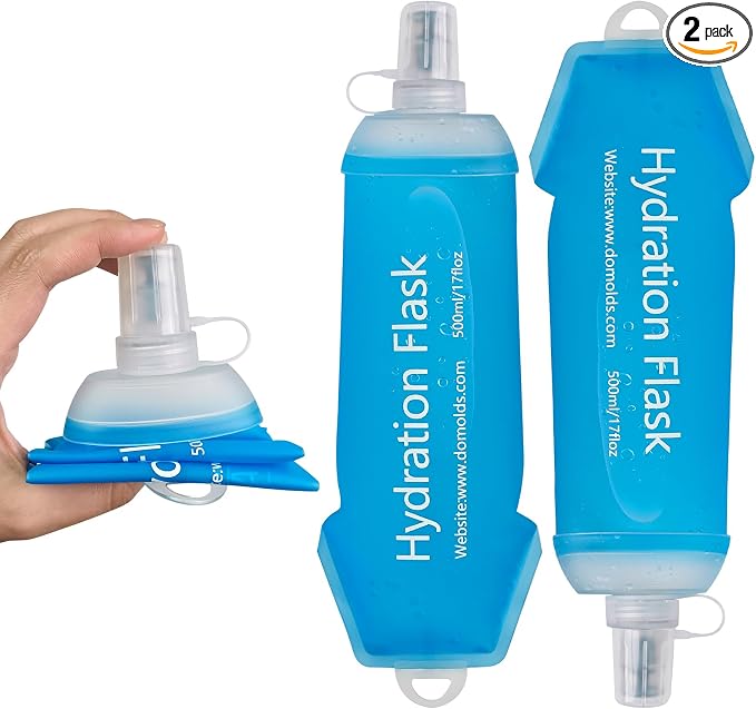 2Pcs 500ml Soft Flask, TPU Collapsible Soft Water Bottle by Unknown