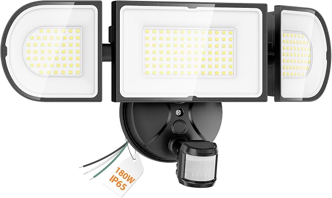 Olafus 180W Motion Sensor Outdoor Lights, 18000LM Dusk to Dawn LED Flood Lights by Olafus