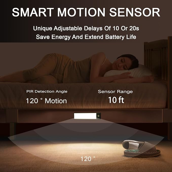 Under Cabinet Lighting, 4200mAh Motion Sensor Light Indoor, 3 Color Temp - Image 9