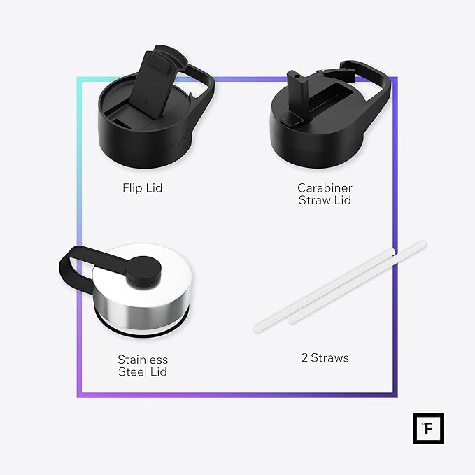 IRON °FLASK Camping & Hiking Hydration Flask - 64 oz Blue Waves - Image 3