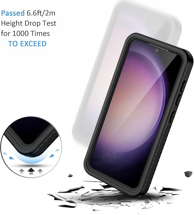 Lanhiem for Samsung Galaxy S23+ Plus Case, IP68 Waterproof Dustproof Case - Image 5