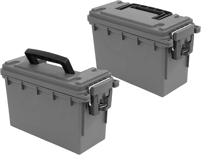 Sheffield 12792 2-Pack Ammo Storage Box, Stackable .30 Cal Field Boxes by Sheffield