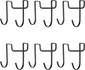 6Pcs Over Cabinet Double Hooks, Stainless Steel Over Cupboard Door Towel Hanger by UFURMATE