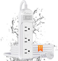 Outdoor Power Strip Weatherproof, IPX6 Waterproof 6.6ft SJT Extension Cord by CALIONLTD