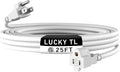 LUCKY TL Indoor Outdoor Extension Cord, 16/3 Gauge White Long Extension Cord by LUCKYTL
