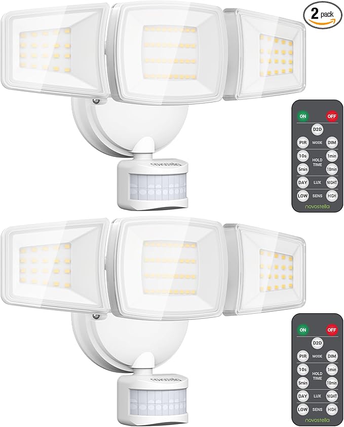 NOVOSTELLA Security Lights Motion Sensor Outdoor, Dusk to Dawn 45W 5000lm 5000K by novostella