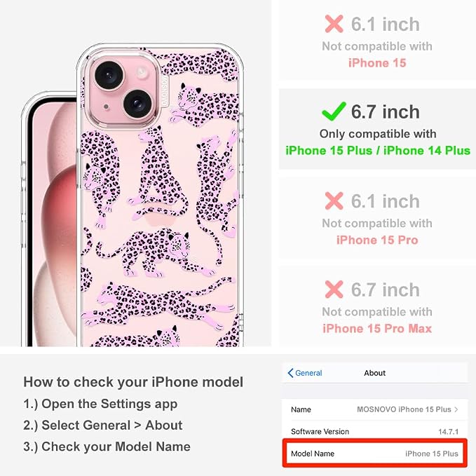 MOSNOVO Case for iPhone 15 Plus/iPhone 14 Plus - Image 2