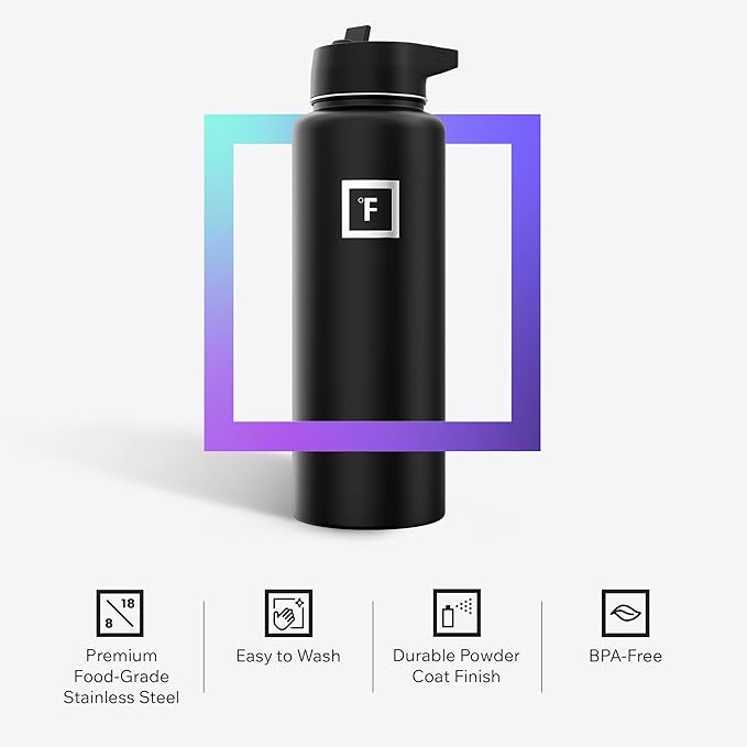 IRON °FLASK Camping & Hiking Hydration Flask - 40 oz Lavender - Image 5