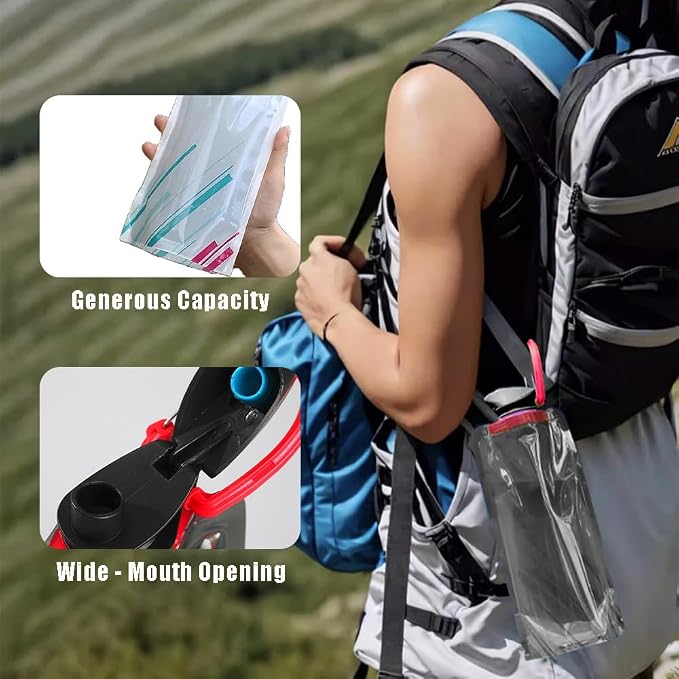 OULIGET Collapsible Water Bottles, Compact Bottle Folds Flat - Image 3