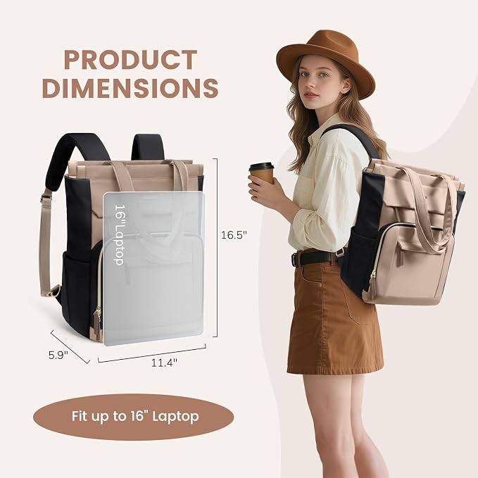 Convertible Daypack Laptop Backpack - Image 2