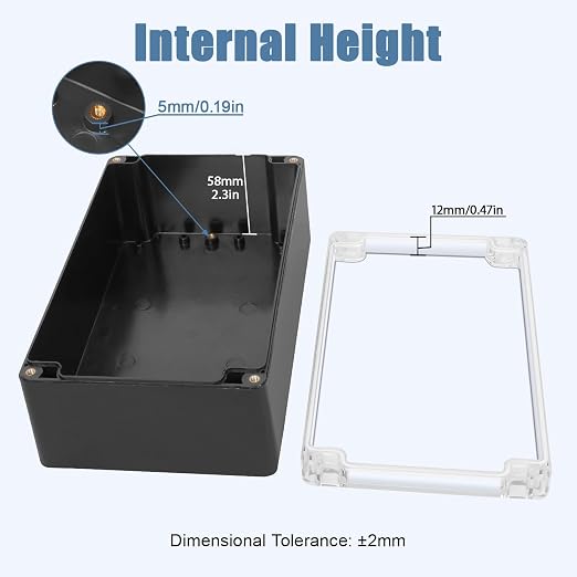 LeMotech Project Box ABS Plastic IP65 Waterproof Dustproof Electrical Junction - Image 3