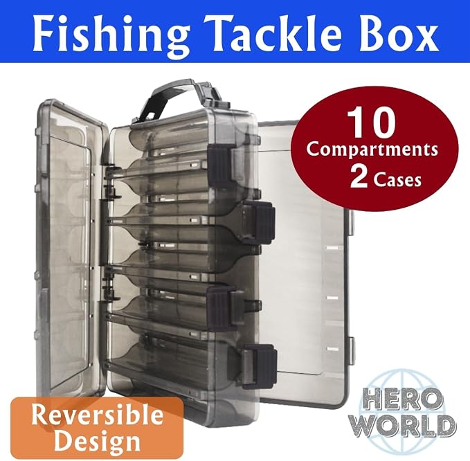 Fishing Tackle Box Set – 2-Pack Double-Sided Reversible Lure Organizer - Image 2