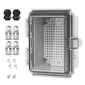 LeMotech Electrical Box, IP67 Waterproof Hinged Clear Cover Stainless Steel by LeMotech