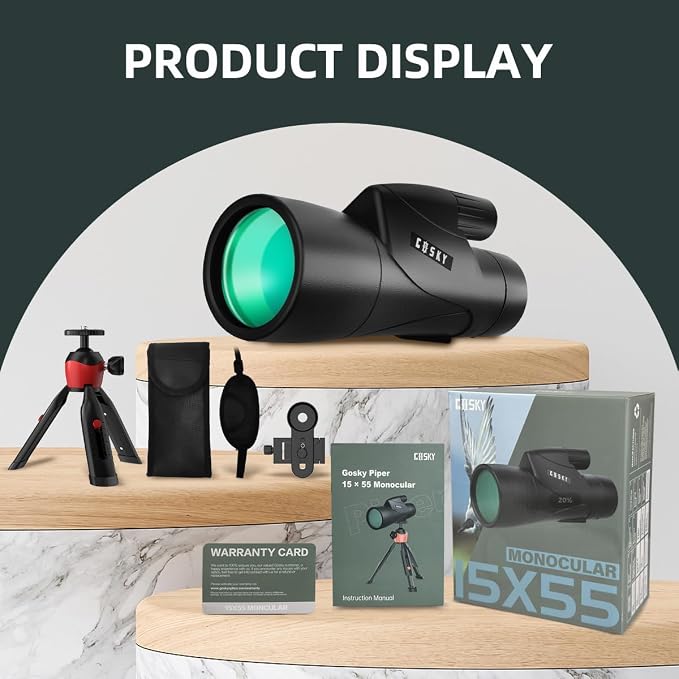 Gosky Monoculars Telescope, 15x55 HD Monocular - Image 7