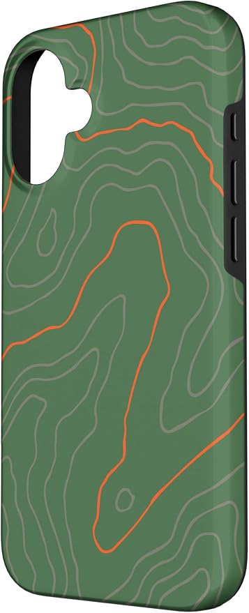 Backcountry Topo Guide Orange Lines Topographical Map Case - Image 2