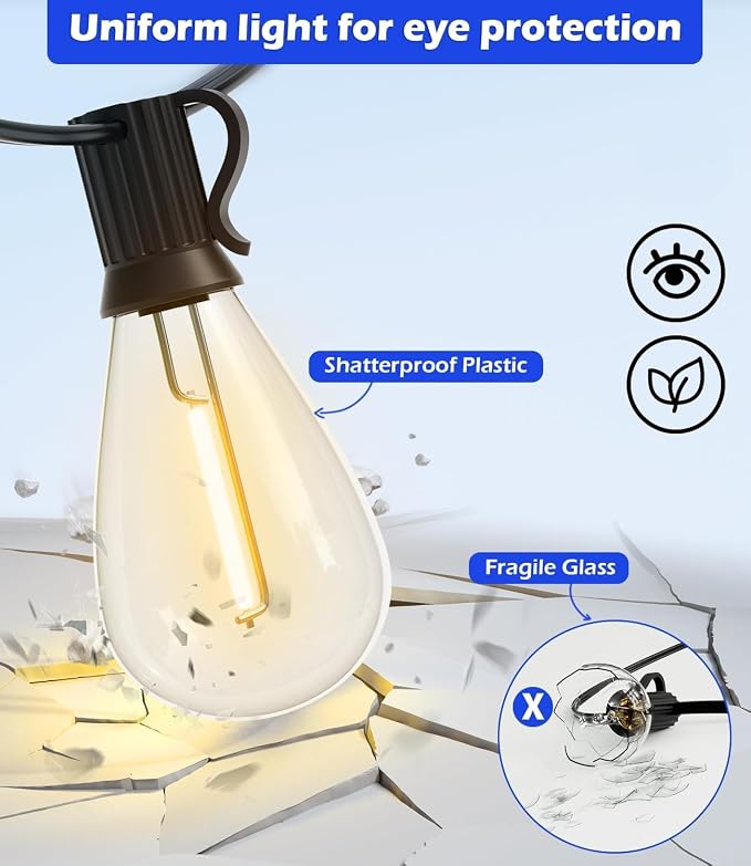 luckystyle 30FT LED Outdoor String Lights - Image 4