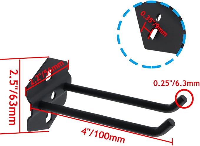 Pegboard Hooks Heavy Duty Metal Steel 3/8" Square Hole Peg Hooks Suitbale - Image 2