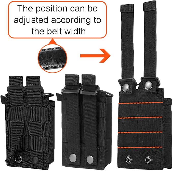 Molle Radio Pouch Tactical Radio Holder Nylon Police Radio Holster - Image 2