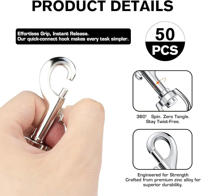 Lucky Goddness 50pcs Swivel Snap Hooks - Image 3