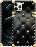 Compatible with iPhone 11 Pro Max Case, Shiny Black Sofa Crystal Luxury Golden by Unknown