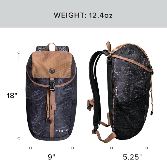 Tezos Juniper Daypack, Lightweight Hiking Backpack and Hydration Pack - Image 2