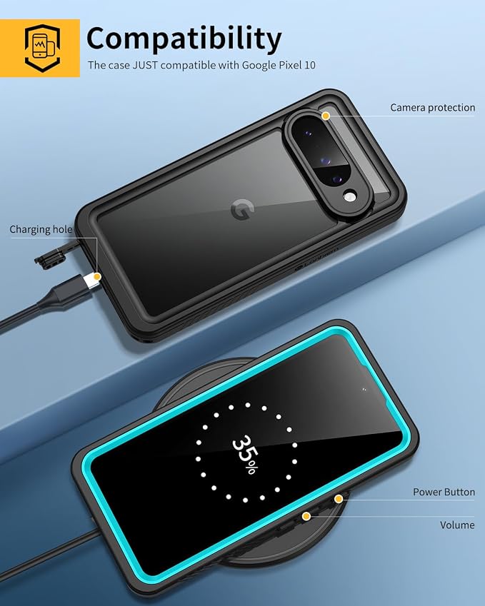 Lanhiem for Pixel 10 Case, IP68 Waterproof Dustproof Shockproof Case - Image 6