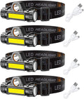 LED headlamp Flashlight 4-Pack Rechargeable Headlight by Unknown