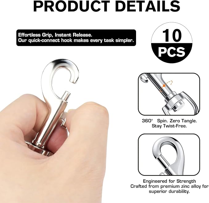 Lucky Goddness 10pcs Swivel Snap Hooks - Image 3
