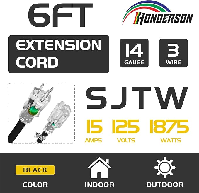 Indoor Outdoor Extension Cord Weatherproof - Image 2